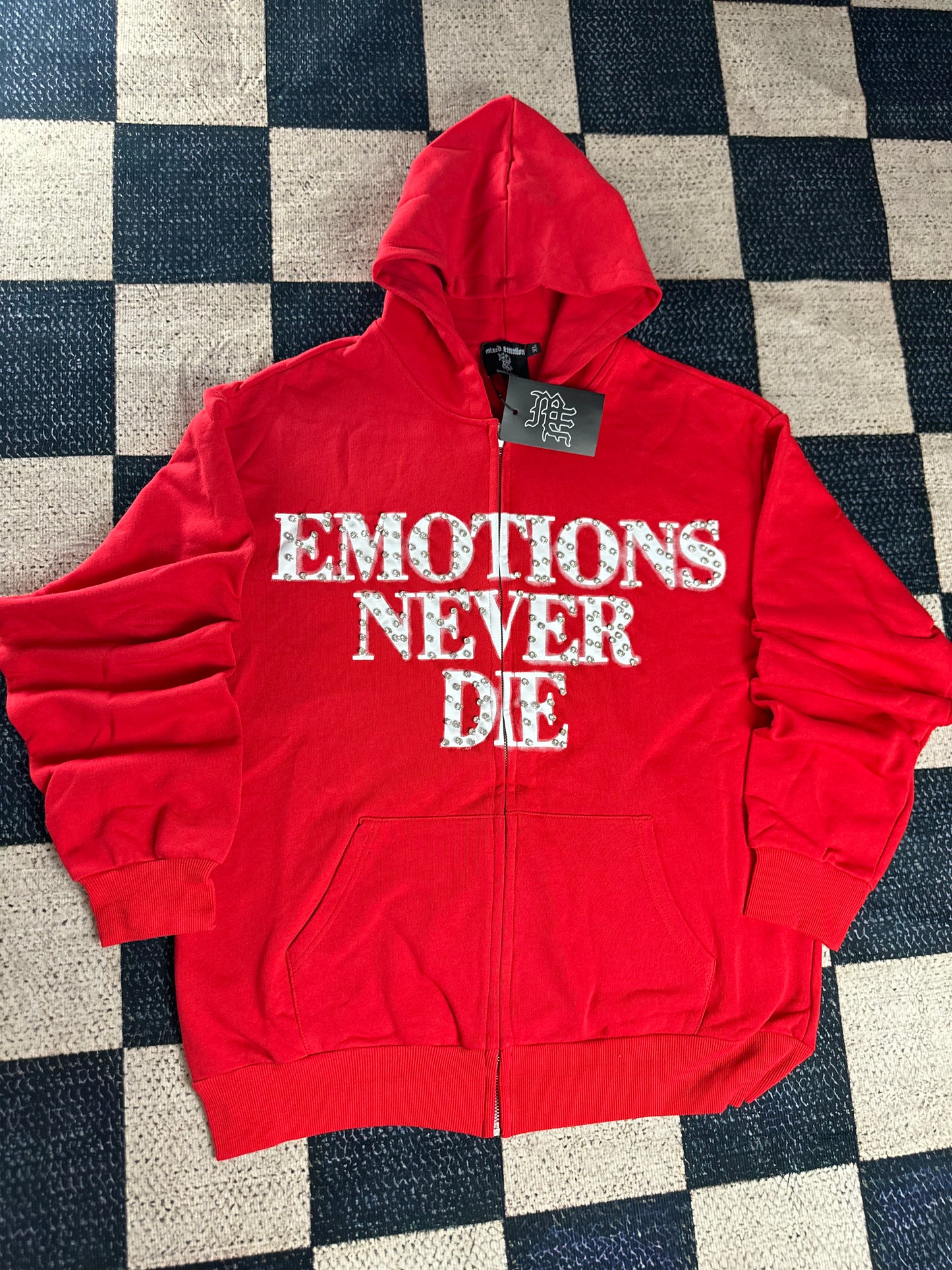 Mixed Emotion Red “END” Hoodie