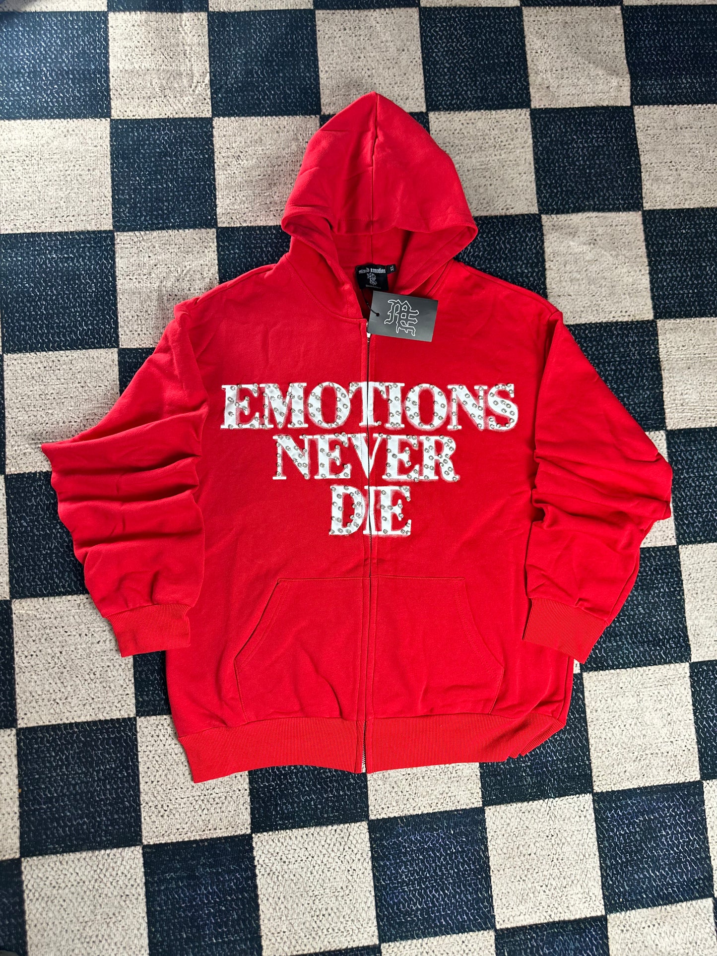 Mixed Emotion Red “END” Hoodie