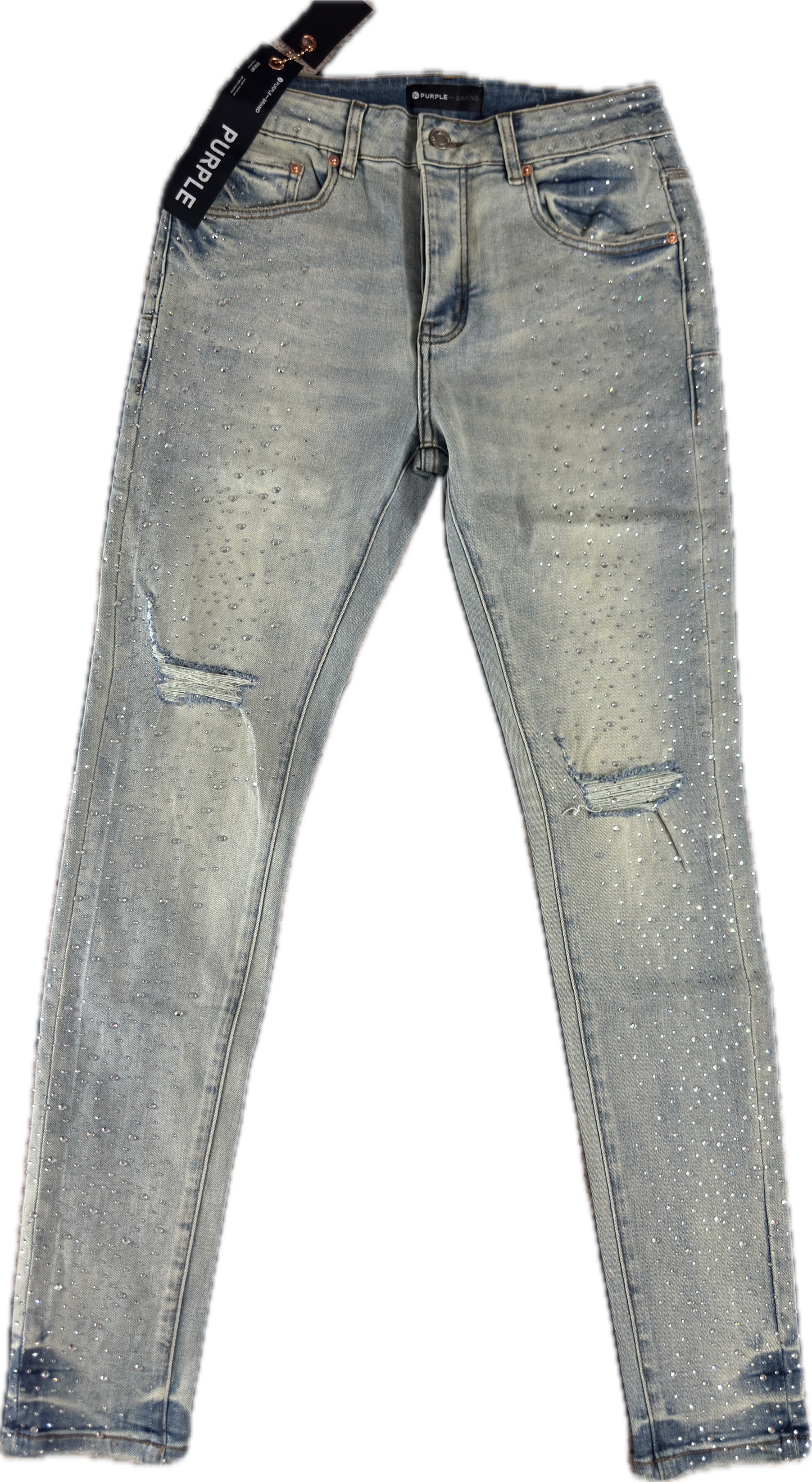 Rhinestone Purple Jeans