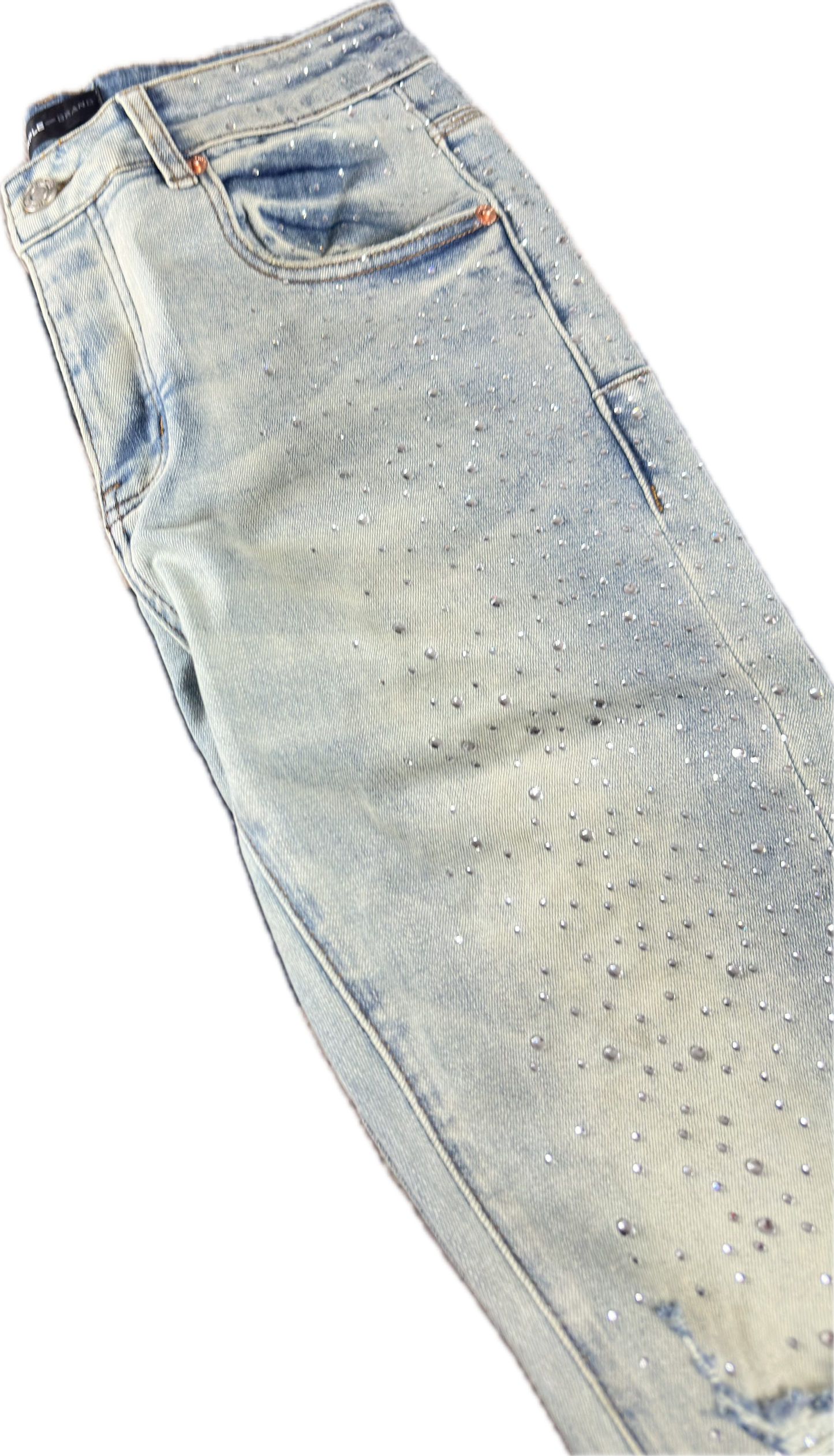 Rhinestone Purple Jeans