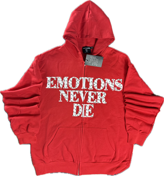 Mixed Emotion Red “END” Hoodie