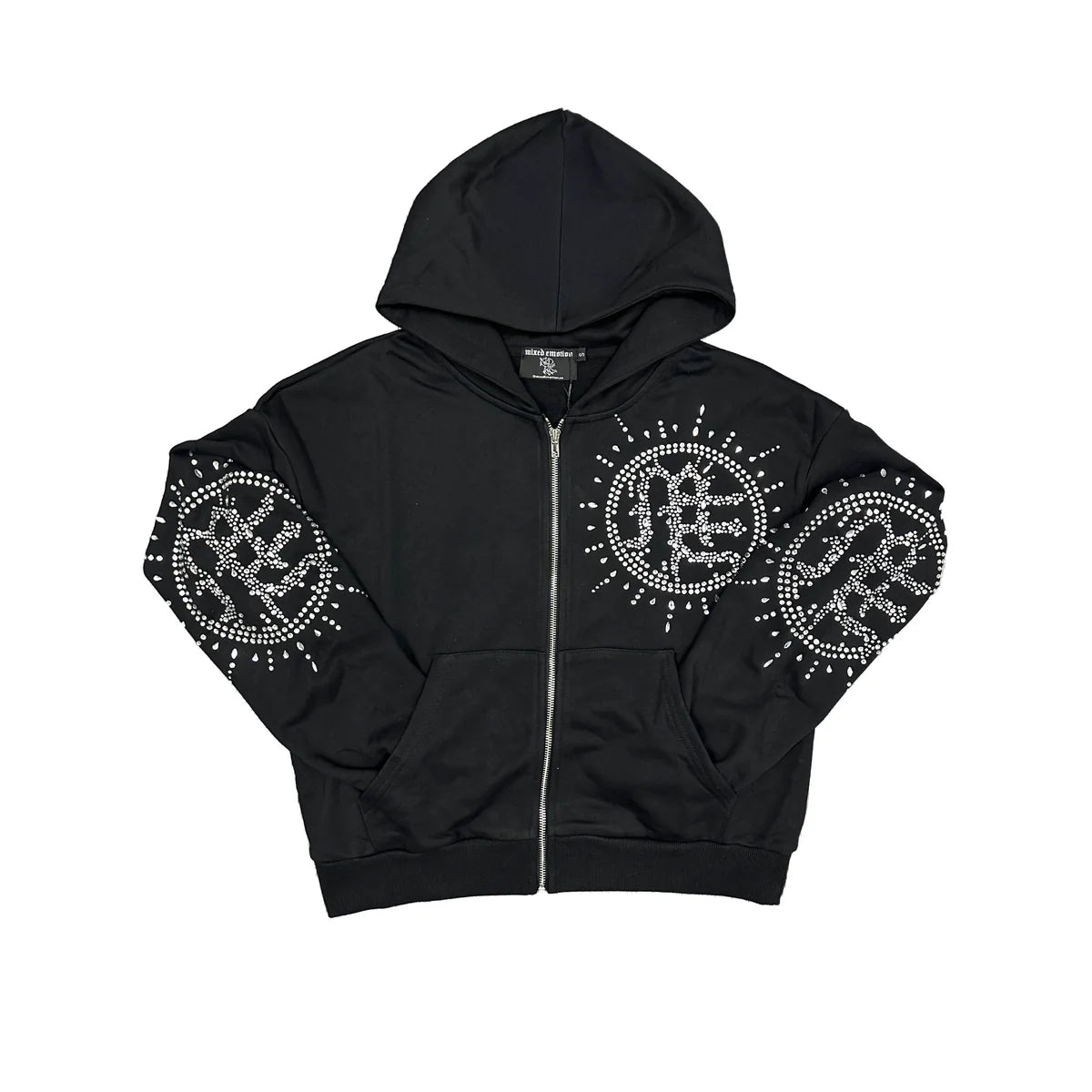 ‘Eclipse’ Black Rhinestone Hoodie